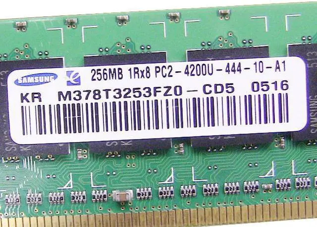 Main image of Dell OEM DDR2 533Mhz 256MB PC2-4200U Non-ECC RAM Memory Stick M378T3253FZ0-CD5