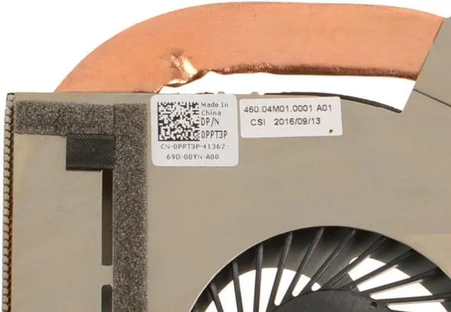 Main image of Dell OEM Inspiron 3558 CPU Heatsink and Fan for Discrete Nvidia Graphics PPT3P