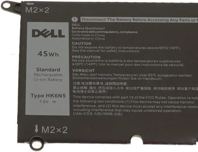 Alt view image 2 of 4 - Dell Original Inspiron 7390 2-in-1 Latitude 3301 4-Cell 45Wh OEM Battery HK6N5