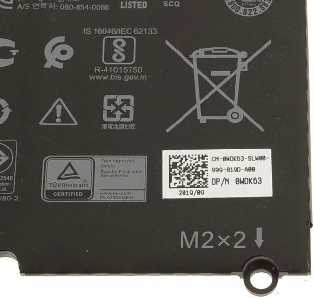 Alt view image 3 of 4 - Dell Original Inspiron 7390 2-in-1 Latitude 3301 4-Cell 45Wh OEM Battery HK6N5