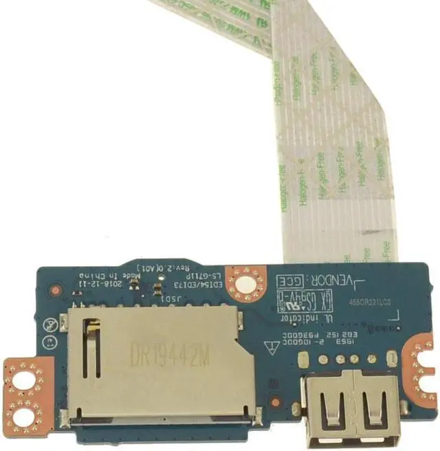 Alt view image 3 of 3 - Dell OEM Inspiron 3590 USB SD Card Reader IO Circuit Board RTG2G