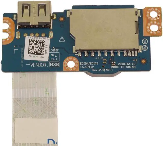 Alt view image 3 of 4 - Dell OEM Inspiron 3593 CMOS USB SD Card Reader IO Circuit Board XP8P6
