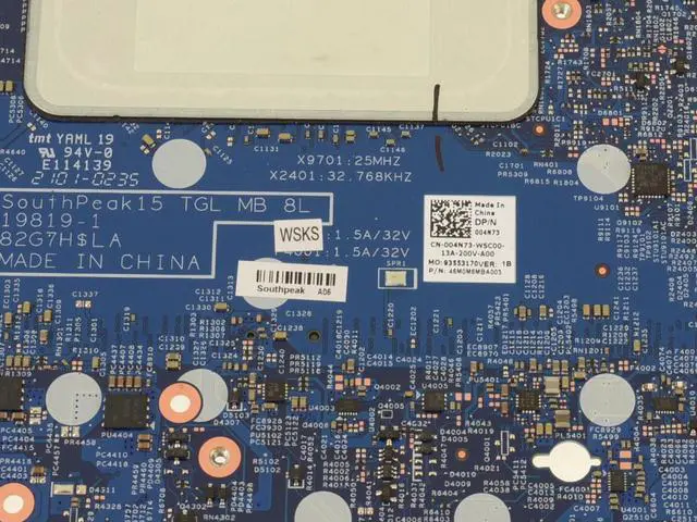 Alt view image 3 of 4 - Dell OEM Precision 3560 Motherboard System Board i7 2.8GHz Motherboard 04N73