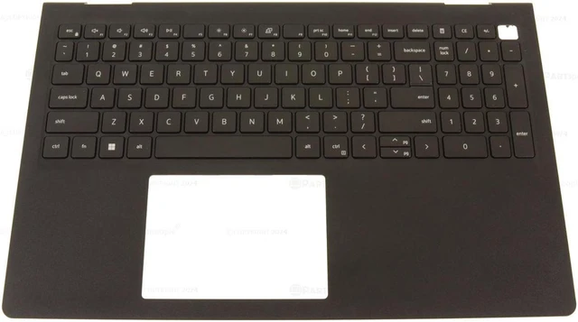 Alt view image 2 of 7 - Dell 5MD22 Palmrest and US Qwerty Non Backlit Keyboard Assembly for Inspiron 3520, 3525, 3530 Models With USB-C Port - Carbon Black