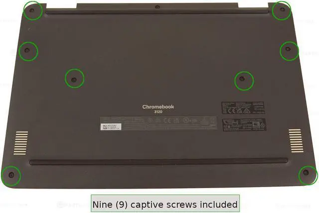 Alt view image 4 of 4 - New Dell OEM Chromebook 3120 Laptop Bottom Base Cover Assembly WWAN 39NN3