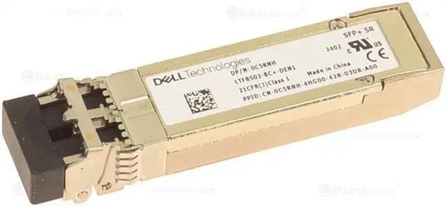 Alt view image 5 of 8 - C5RNH Dell 10Gbps Multi-mode Fiber 10GBase-SR 850nm Duplex LC SFP+ Transceiver