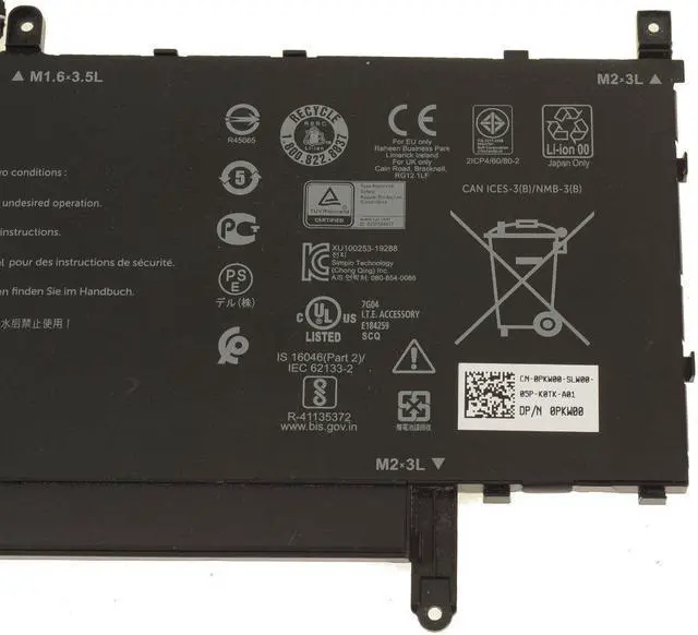 Alt view image 3 of 4 - New Dell OEM Original Latitude 9510 52Wh 4-cell Laptop Battery N7HT0