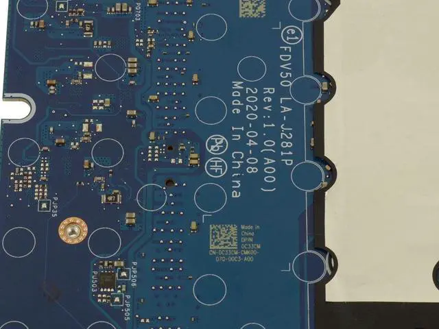 Alt view image 3 of 5 - Dell C33CM Laptop Motherboard for Latitude 5511 - Intel Core i7-10850H - 2.70 GHz - DDR4