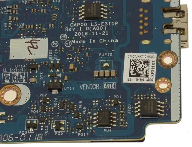 Alt view image 3 of 4 - Dell OEM Precision 7520 Left-side IO Circuit Board USB C USB Mini DP  TJHK7