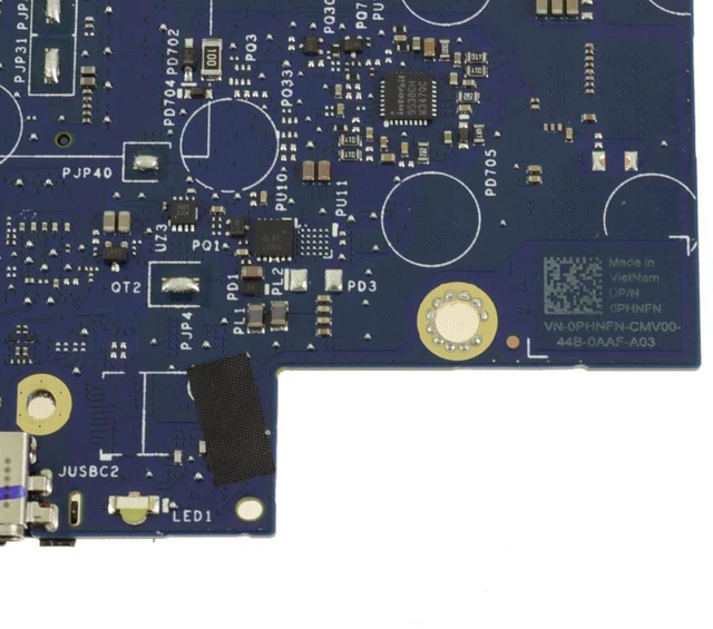 Alt view image 4 of 5 - Dell PHNFN Latitude 7440/7640 Laptop Motherboard - Intel i5-1345U - 1.6 GHz - 10 Core - Intel Iris Xe Graphics - 32GB LPDDR5 on Board - M.2 PCIe NVMe Gen4