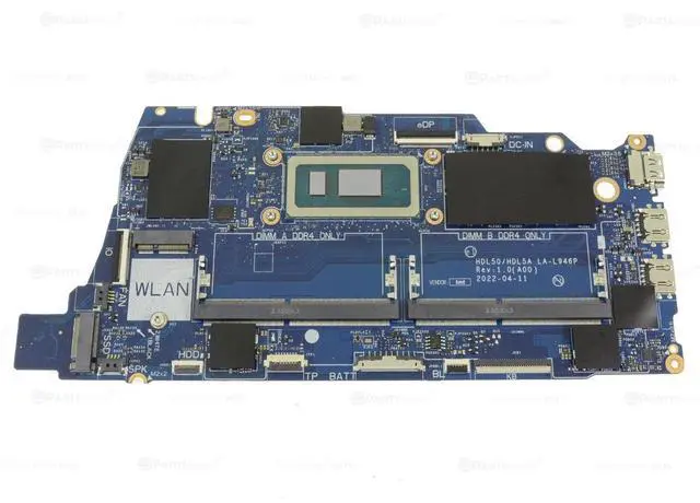 Alt view image 2 of 5 - Dell YNT2Y Intel i7-1255U Laptop Motherboard for Inspiron 15 3520 - Integrated Graphics - Dual Channel DDR4