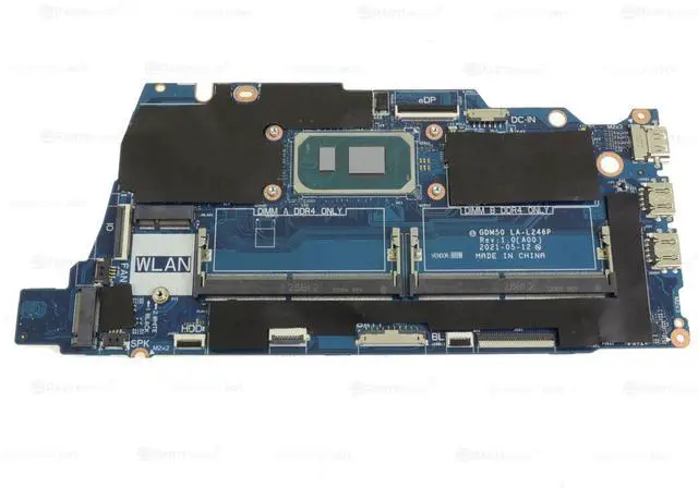 Alt view image 2 of 5 - Dell RJTDW GDM50 LA-L246P 3511 Laptop Motherboard - Intel Core i3-1115G4 - Dual Slot DDR4 Compatible