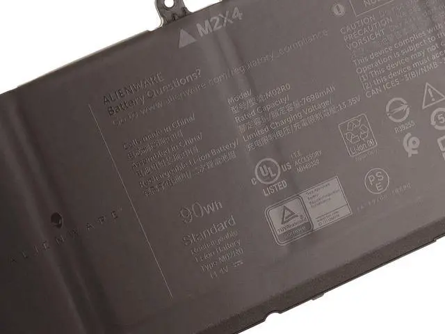 Alt view image 3 of 5 - Dell HP26N 95Wh Laptop Battery for Alienware X16 - 7922mAh - 11.4 Volts - Lithium-ion - 8-Cell - M02R0
