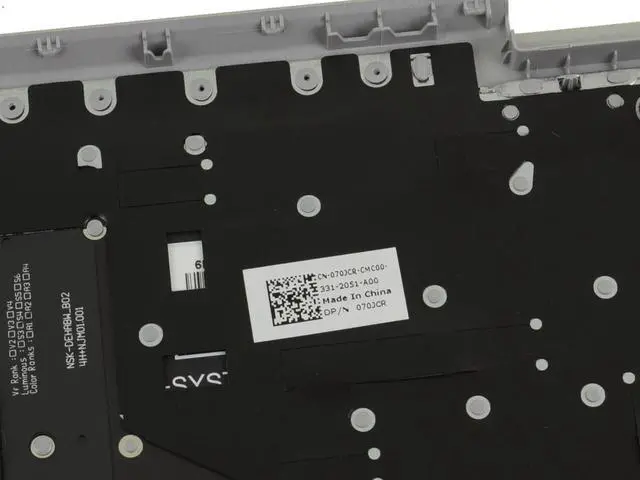 Alt view image 3 of 7 - Dell OEM Inspiron 3520 3525 3530 Palmrest Backlit Laptop Keyboard 70JCR