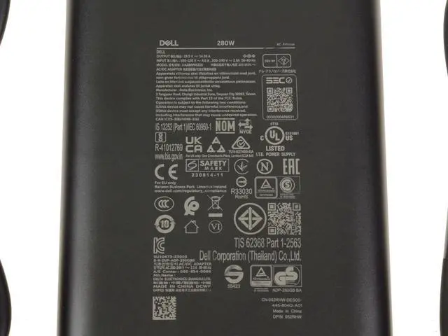 Alt view image 5 of 8 - Dell 52RHW AC Adapter with 7.4mm Barrel Tip - 280 Watts - 19.5 Volts - 14.36 Amperes