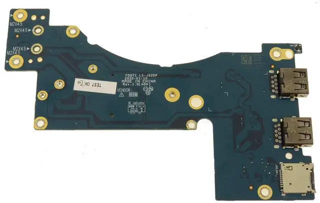 Alt view image 2 of 3 - OEM Alienware m17 R3 Right Side USB microSD Slot IO Circuit Board Right  KFNTW