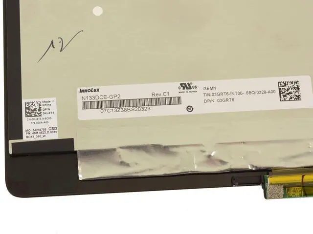 Alt view image 8 of 11 - KJ4T3 Dell 13.3â€ 4k Uhd Touch Screen Black Assembly I7386-7007BLK-PUS