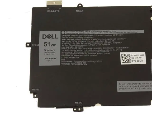 Alt view image 2 of 3 - New Dell OEM Original XPS 9310 2-in-1 51Wh 4-cell Laptop Battery X1W0D
