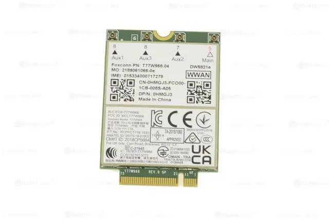 Main image of Dell OEM Wireless 5821E DW5821e M.2 Mobile Broadband 4G LTE WWAN Card HMGJ3