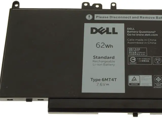 Alt view image 6 of 20 - Dell Latitude E5470 E5570 Precision 3510 4-cell 62Wh OEM Original Battery 6MT4T