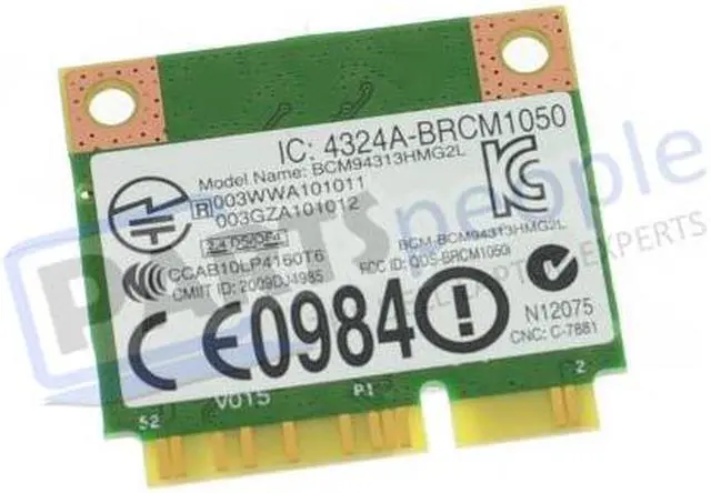 Alt view image 2 of 3 - Dell Wireless-N 1503 DW1503 WiFi Draft-N Half-Height Mini-PCI Express Card - V91N8