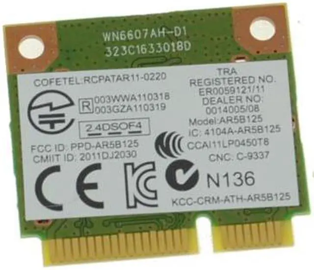 Alt view image 8 of 8 - Dell OEM Wireless 1506 DW1506 WiFi 802.11 b/g/n Half-Height Wireless Card MNRG4