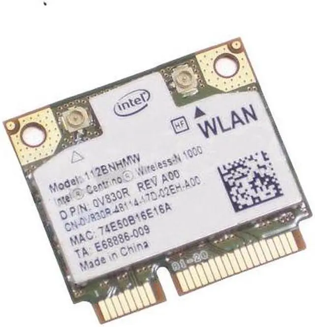 Alt view image 2 of 2 - Dell OEM Intel Centrino 1000 WiFi 802.11 b/g/n Half-Height  Wireless Card V830R