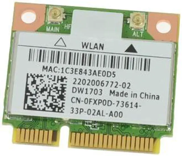 Main image of GENUINE DELL INSPIRON 15-3521 15.6" WIFI WIRELESS CARD AR5B225 FXP0D 0FXP0D