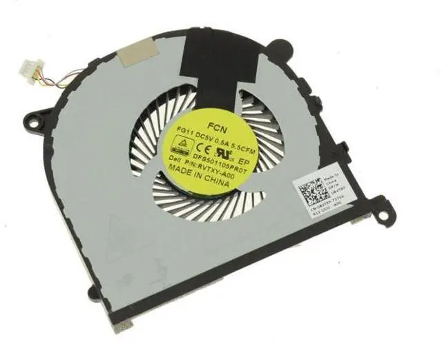 Alt view image 4 of 5 - New Dell Precision 15 (5510) XPS 15 (9550) Laptop Left-Side Cooling Fan RVTXY