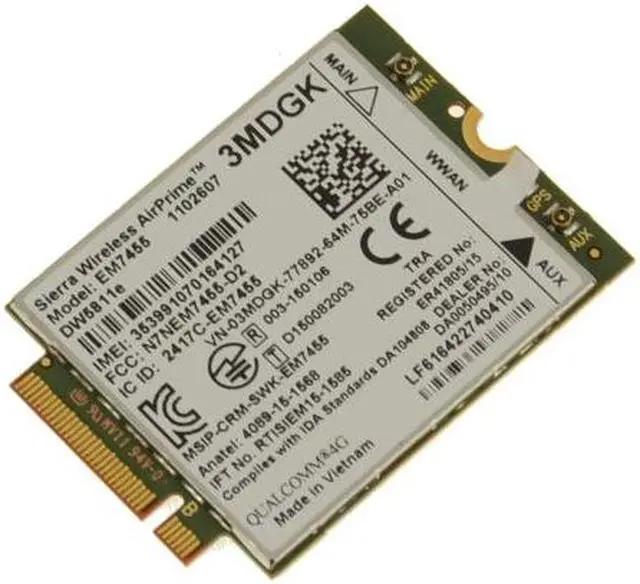 Main image of Dell OEM Wireless 5811E DW5811e M.2 Mobile Broadband 4G LTE WWAN Card 3MDGK
