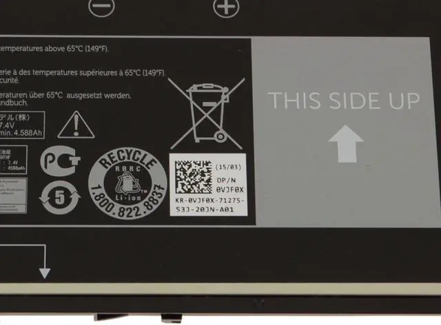 Alt view image 6 of 9 - New Dell OEM Original Venue 11 Pro 7130 7139 Tablet 36Whr System Battery HXFHF