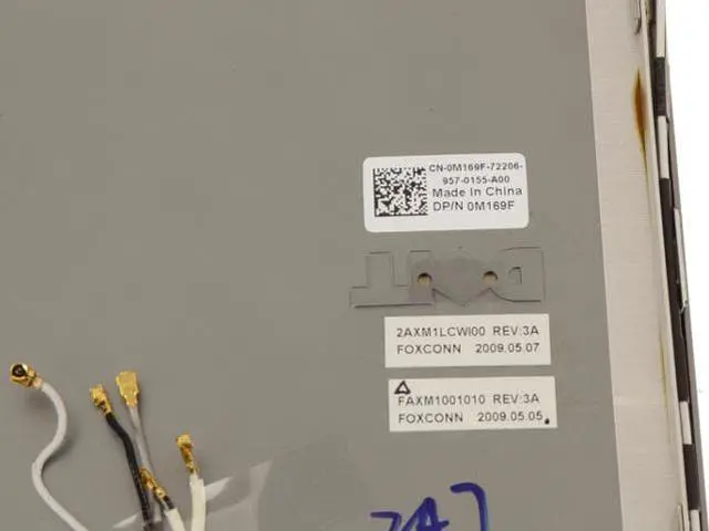 Alt view image 3 of 3 - New Dell OEM Precision M6400 17" LCD Back Cover Lid Assembly  Hinges M169F J42J1