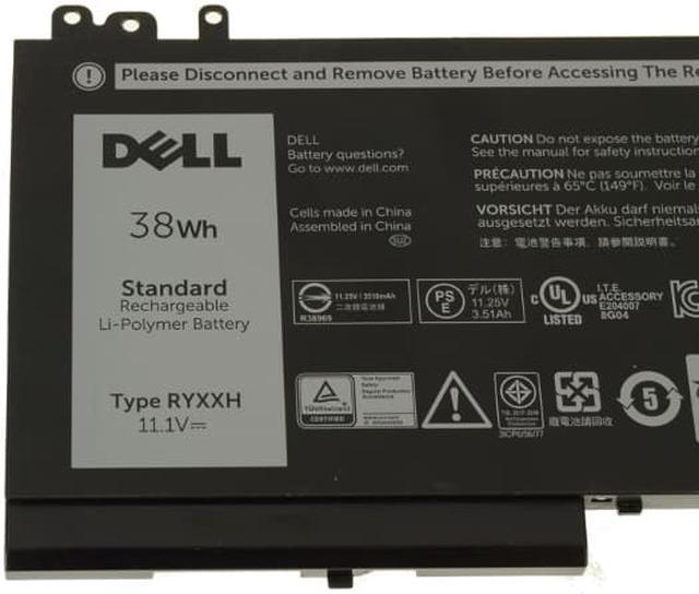 Alt view image 10 of 14 - Dell Latitude E5450 E5550 E5250 3150 3160 3-cell 38Wh OEM Battery RYXXH