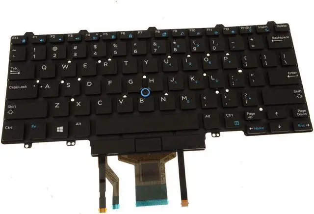 Alt view image 10 of 12 - New Dell OEM Latitude 5490 7490 Backlit Laptop Keyboard Dual Point 6NK3R