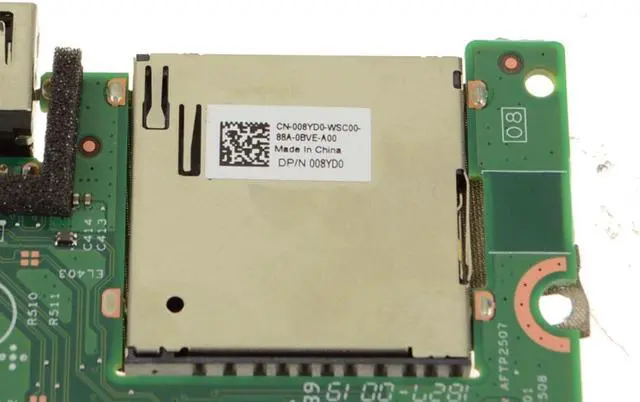 Alt view image 3 of 3 - Dell OEM Inspiron 7370 7373 Power Button USB SD Card Reader IO Circuit  08YD0