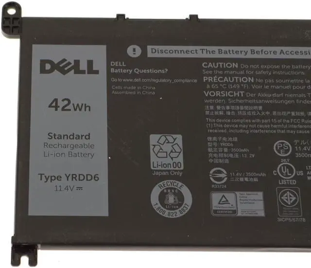 Alt view image 2 of 7 - New Dell OEM Original Inspiron 5481 2-in-1 42Wh 3-cell Laptop Battery YRDD6