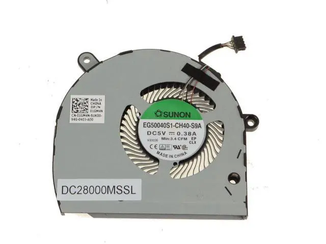 Main image of Dell OEM Latitude 5500 Precision 3540 CPU Cooling Fan Integrated Fan 1GM4N