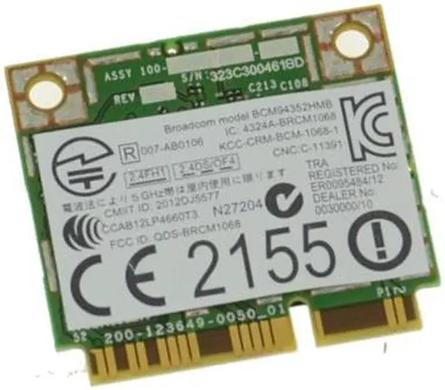 Alt view image 2 of 3 - Dell Precision M4800 DW1550 WiFi 802.11 a/b/g/n/AC + Bluetooth 4.0 Half-Height Mini-PCI Express Wireless Card TVFF3 0TVFF3 CN-0TVFF3