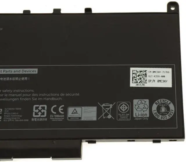 Alt view image 13 of 13 - New Dell Latitude E7470 E7270 4-cell 55Wh OEM Original Laptop Battery J60J5