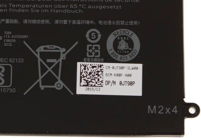 Alt view image 3 of 4 - Dell OEM Original Latitude 5285 5290 2-in-1 3-Cell 31.5Wh Laptop Battery 1WND8