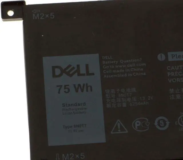Alt view image 3 of 4 - Dell Original XPS 9575 Precision 5530 2-in-1 6-Cell 75Wh OEM Battery 8N0T7