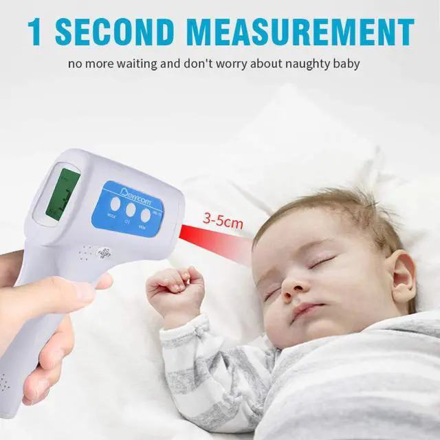 Alt view image 7 of 10 - Infrared Thermometer Forehead Non-contact for Body & Ear Temperature Measurement - Fast Reading LCD Display & Memory Function
