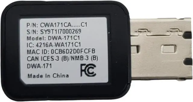 Alt view image 2 of 3 - D-Link DWA-171 Wireless Dual Band AC600 Mbps USB Wi-Fi Network Adapter