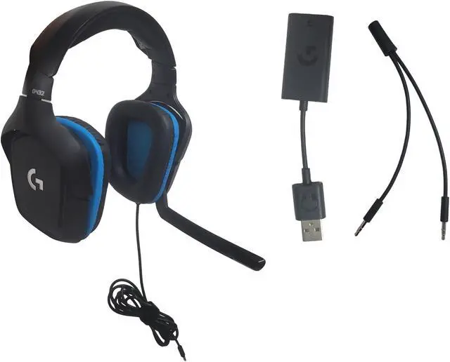 Alt view image 6 of 11 - Logitech G432 7.1 Surround Sound Gaming Headset - Stereo - Mini-phone, USB - Wired - 5 Kilo Ohm - 20 Hz - 20 kHz - Over-the-head - Binaural - Circumaural - 6.56 ft Cable - Cardioid, ...