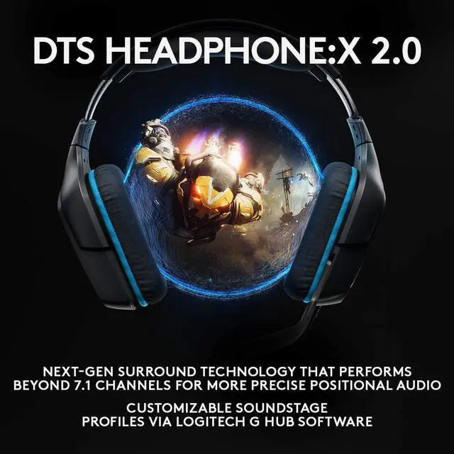 Alt view image 7 of 11 - Logitech G432 7.1 Surround Sound Gaming Headset - Stereo - Mini-phone, USB - Wired - 5 Kilo Ohm - 20 Hz - 20 kHz - Over-the-head - Binaural - Circumaural - 6.56 ft Cable - Cardioid, ...