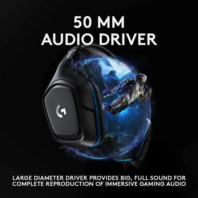 Alt view image 5 of 11 - Logitech G432 7.1 Surround Sound Gaming Headset - Stereo - Mini-phone, USB - Wired - 5 Kilo Ohm - 20 Hz - 20 kHz - Over-the-head - Binaural - Circumaural - 6.56 ft Cable - Cardioid, ...