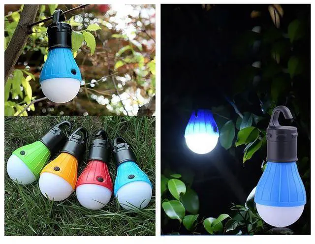 Alt view image 5 of 5 - 4 Pack Portable LED Lantern Tent Light Bulb Battery Powered Outdoor Camping Lights Led Lantern Lamp for Traveling Camping Hiking Emergency Lights (4 Colors)
