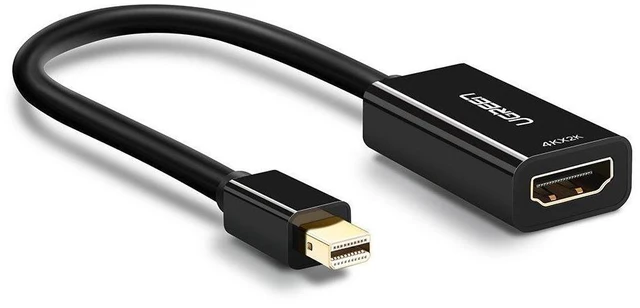Main image of UGREEN Mini DisplayPort to HDMI Adapter (Thunderbolt 2.0) 4K Mini DP to HDMI Adapter Cable suitable for MacBook Pro MacBook Air, iMac, Surface Book Pro 3/4/5, Thinkpad, Google Pixel Chromebook - Black