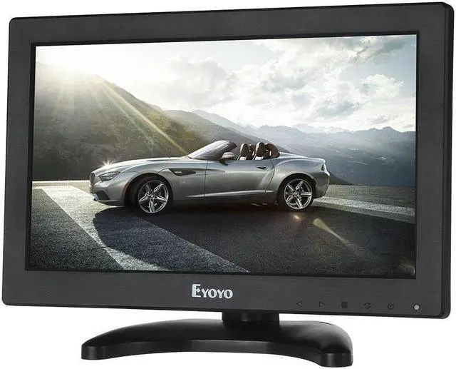 Alt view image 3 of 11 - eyoyo 12" inch tft lcd monitor with av hdmi bnc vga input 1366x768 portable mini hd color screen display with builtin speaker for pc cctv home security