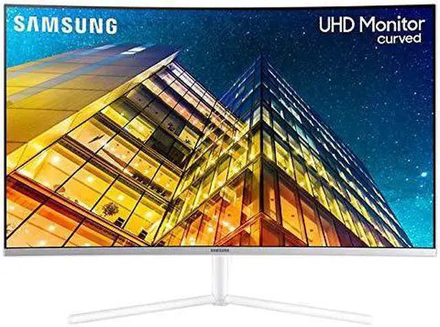 Alt view image 8 of 12 - Samsung UR59C ViewFinity LU32R591CWNXZA 32" (Actual size 31.5") Ultra HD 3840 x 2160 4K Resolution HDMI DisplayPort Flicker Free LED Backlit Curved LCD Monitor White